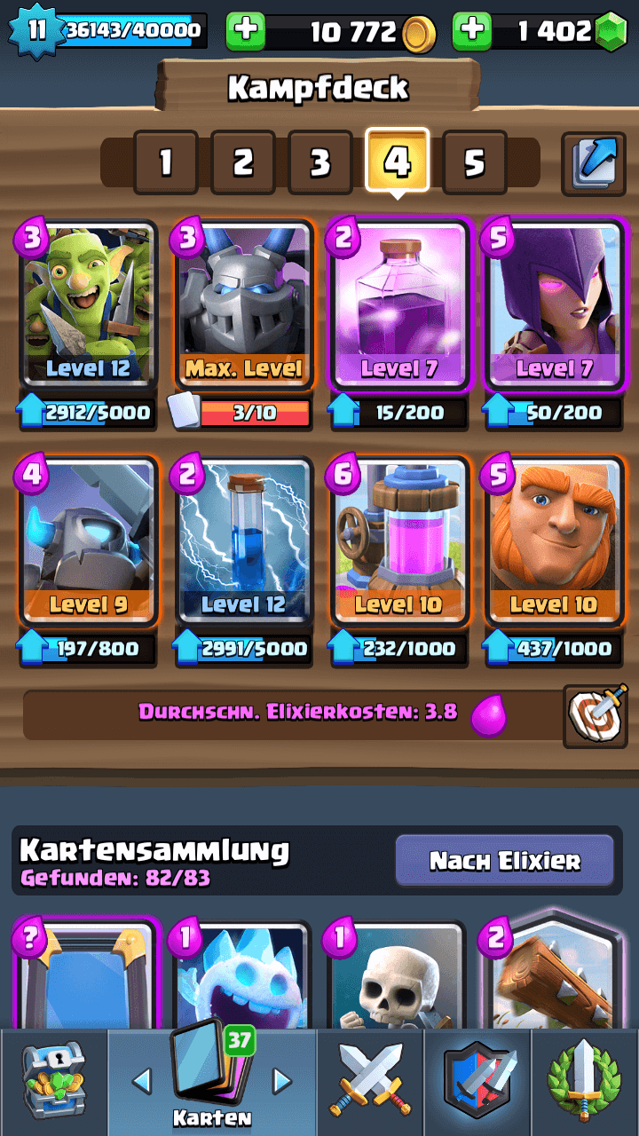 Deck Bewertung Kriegsberatung Deutsches Clash Royale Forum